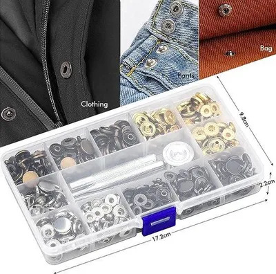 Image de Lot de boutons en cuir de 12 mm, métal bronze, pour vêtements