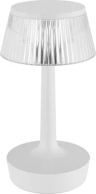 Immagine prodotto di Lampada da tavolo con paralume rotondo a batteria bianco - Illuminazione versatile CCT
