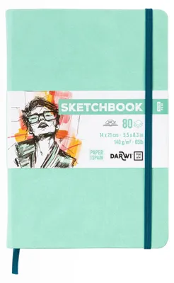 Imagen del producto de DFY, bloc de dibujo, tamaño 14x21 cm, 80 hojas, gramaje 140 g/m², apto para acuarelas