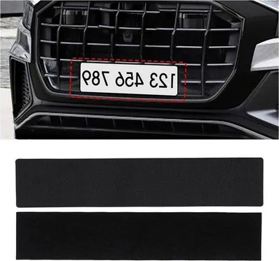 Immagine prodotto di Portatarga con chiusura in velcro, senza cornice, set da 2 pezzi