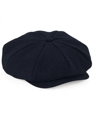 Image de Beechfield B628 | Casquette Heritage Baker Boy - Style unie - Couleur : Navy Herringbone - Taille : L/XL