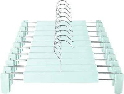 Produktbild von Famanu Kleiderbügel mit verstellbaren Clips und 360° drehbaren Haken - platzsparend