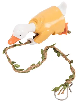 Imagen del producto de Adorno de pato colgante para jardín, hecho de resina, ideal para decoración exterior