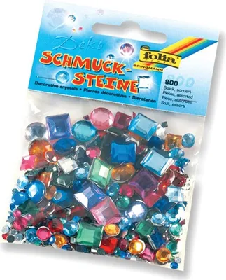 Produktbild von folia Schmucksteine sortiert eckig und rund sortiert