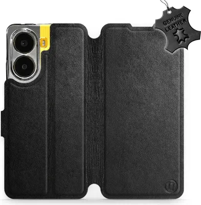 Produktbild von Echtleder Handyhülle für Xiaomi POCO X7 Pro, Mobiwear Leather, Schwarz