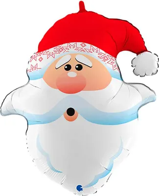 Produktbild von Shape Folienballon "Weihnachtsmann Kopf" | 66 cm