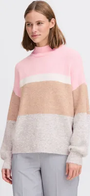 Image de b.young BYOMEA Pull à col roulé pour femme Pull ample