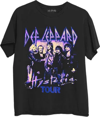 Produktbild von Def Leppard - "Hysteria Tour" T-Shirt für Herren/Damen Uni RO4099 (L) (Schwarz)