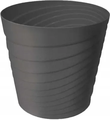 Zdjęcie produktu dla Osłonka dekoracyjna plastikowa szary mat Swing 18x16,8 cm