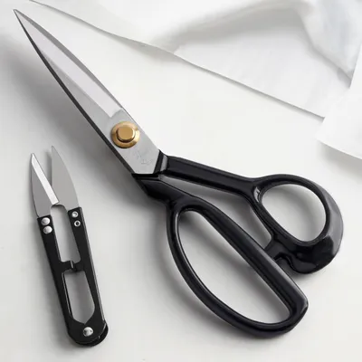 Produktbild von Handi Stitch Schneiderschere Nähschere Stoffschere scharf mit Fadenschneider - Profi Textilschere Nähzubehör aus Edelstahl – Schere zum Schneiden von