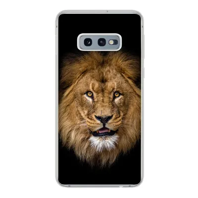 Produktbild von MuchoWow® Handyhülle Schutzhülle Hülle für Samsung Galaxy S10e Löwe - Porträt - Schwarz - Tiere Silikon Softcase Handy Hülle - Handy