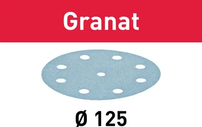 Productafbeelding van Festool STF D125/8 P180 GR/10 Slijpschijf granaat ( 497149 ) voor RO 125, ES 125, ETS 125, ETSC 125, ES-ETS 125, ES-ETSC 125, ETS EC 125, LEX 125