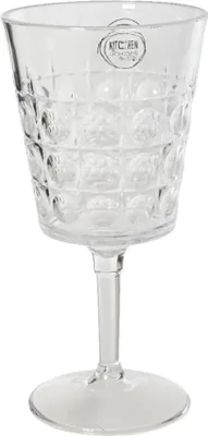 Produktbild von Weinglas 18cm Kunststoff gemustert Transparent