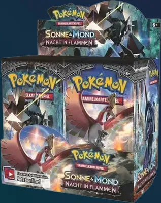 Produktbild von Pokemon Sonne & Mond Nacht in Flammen Booster Display DE