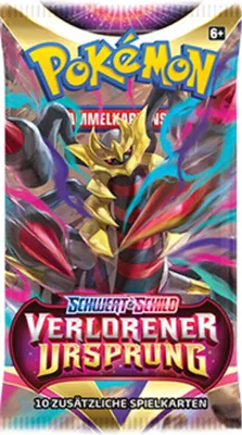 Produktbild von Pokémon TCG – Schwert & Schild Verlorener Ursprung | Booster | Deutsch | 10 Karten + Heartforcards Versandschutz