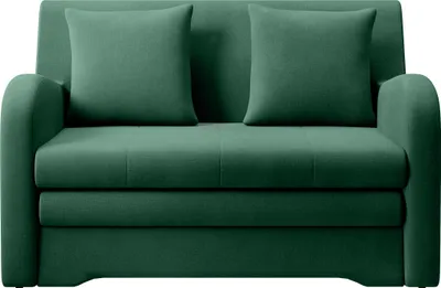 Produktbild von Krudox ARO 2-Sitzer Schlafsofa ausziehbar 130×85×103 cm mit Bettkasten, Stauraum und Kissen, Stoff Nube 35