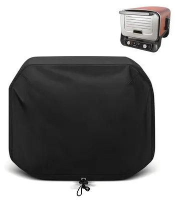 Produktbild von Wasserdichte Grillabdeckung für Außen-Grill und Pizzastein, Unwetterfest, 45x45x38cm, Schutzhaube aus Polyester-Folie