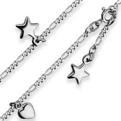 2-2mm-Figarokette-diamantiert-Fusskette-925-Silber-rhodiniert
