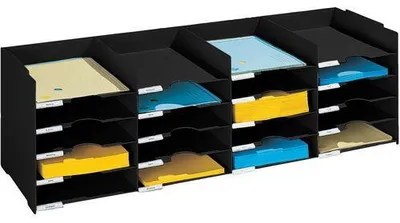 Zdjęcie produktu dla Stacja sortująca PAPERFLOW pudełko na formularze 20 przegródek czarne