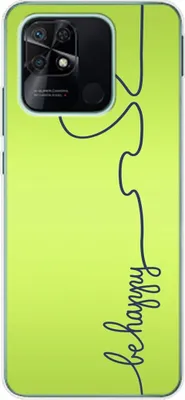 Produktbild von König Design Hülle kompatibel mit Xiaomi Redmi 10C Kunststoff Soft Handyhülle - Handy Case Be Happy Grün