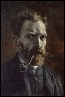 Obrázok produktu pre Plakát 61x91,5 cm  Autoportrét s fajkou, Van Gogh Vintage