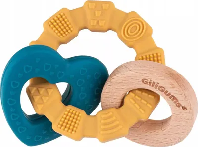 Produktbild von Beißring baby KinderBeißring Silikon Holz Herz Gili Gums