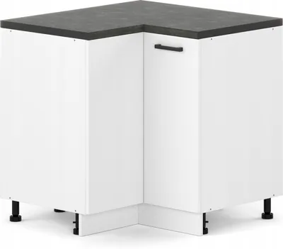 Zdjęcie produktu dla ULWEHOME Szafka kuchenna stojąca dolna narożna 90x90 z 2 frontami Biały Mat | Meble kuchenne system EKO