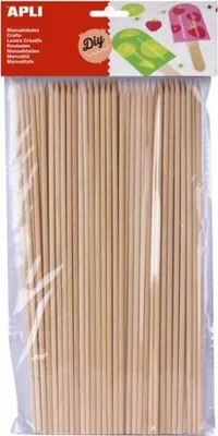 Obrázok produktu pre Drevené špajdle 200 x 3 mm - prírodné 50 ks