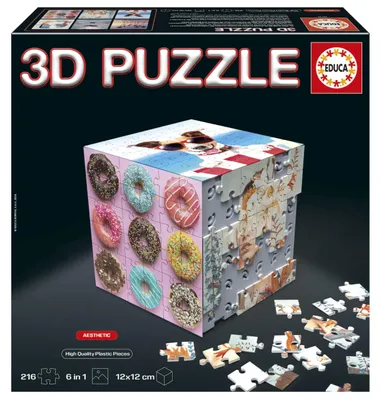 Productafbeelding van EDUCA 3D Puzzel, kubus "Estetika", 216 stukjes