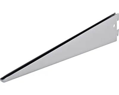 Obrázok produktu pre Regálová konzola 2 drážky, D 470 mm, strieborná