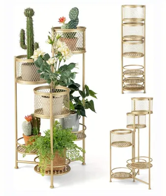 Produktbild von Pflanzenregal - Pflanzenständer - Pflanzentreppe - Blumenregal - Pflanzentischchen - 6 Ebenen