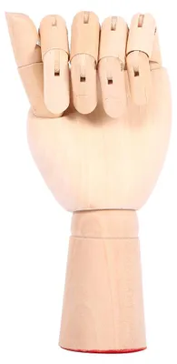 Produktbild von Gliederpuppe Linke Holz Hand Malhilfe Gliederhand Modellpuppe Modellhand