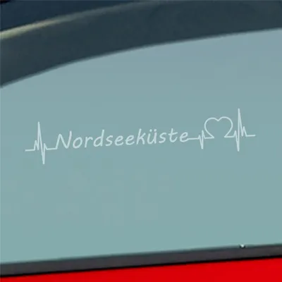 Produktbild von Auto Aufkleber Nordseeküste 19x5 cm Milchglas Sticker Heckscheibenaufkleber
