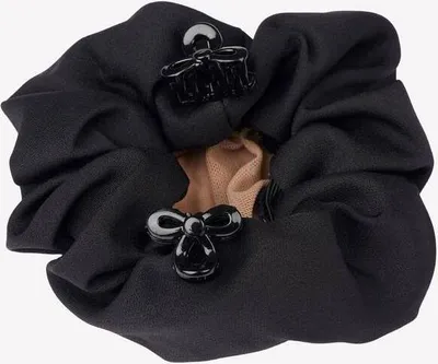 Produktbild von Scrunchie mit Kristallhaarnetz schwarz/blond