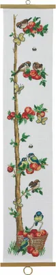 Obrázok produktu pre Balenie výšiviek krížikom "Jablko a vták", počítaný vzor, 18x93cm, 35-4119