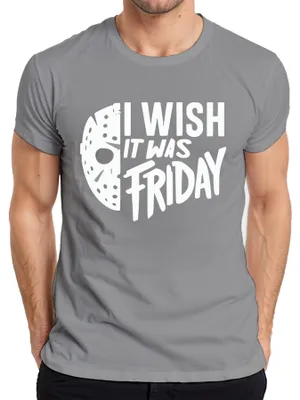 Obrázek produktu pro Freitag13 Grusel Halloween Herren T-Shirt, Grau, 3XL