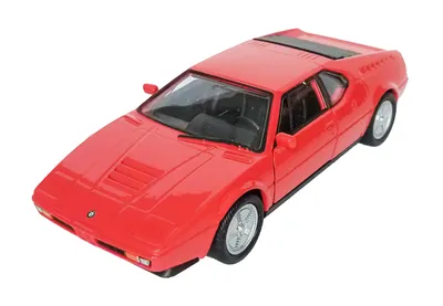 Produktbild von BMW M1 Modellauto 11,8cm Modell Auto Metall Spielzeugauto WELLY Kinder Geschenk 54 (Rot)