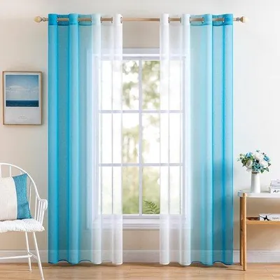 Obrázok produktu pre Priehľadné sklenené závesy – elegantné bytové doplnky – 2 kusy – 140 x 145 cm