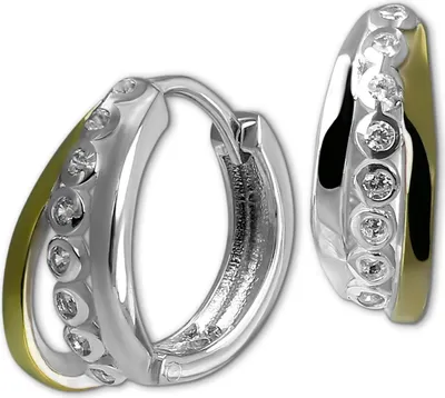 Produktbild von Damen SilberDream Ohrringe silberfarben goldfarben Creolen 925 Silber D2SDO4435T