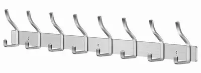 Produktbild von RVS Wandhaak mit 8 Haken, Silber, 80 cm