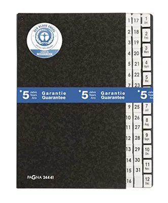 Produktbild von Pagna Pultordner Classic 44 Fächer, Schwarz, A4, 265 mm, 55 mm, 340 mm