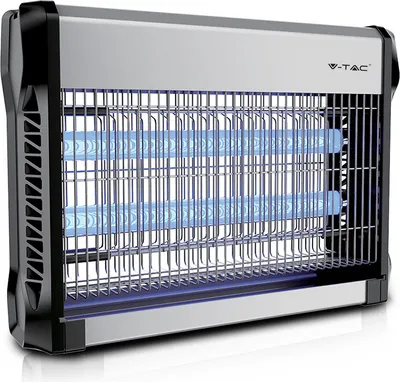 Produktbild von V-TAC 3220 Elektronischer Insektenvernichter 'V-TAC 3220' 20W, schlankes Design, UV-Röhren, Ein--Ausschalter, abnehmbare Schale, chemikalienfrei