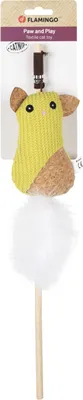 Katzenangel mit Plüschkatze, grün, 70 cm