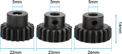 Image de Pignon de moteur RC, pièces de moteur RC, engrenages de moteur RC, engrenages de moteur, pignons de moteur RC, engrenages de voiture RC