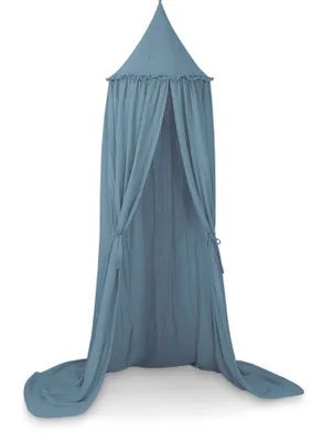 Immagine prodotto di Baldacchino in mussola con volant - blu sporco