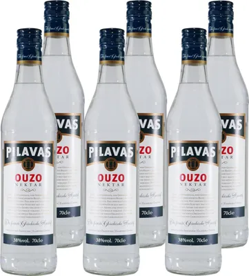 Ouzo Pilavas 38% – 5 Liter Karaffe – Griechischer Anisschnaps (1 X 5000 Ml)