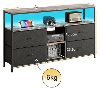 Obrázek produktu pro Komoda, moderní design, prostorný úložný prostor, 240403PH0401