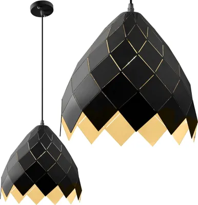 Produktbild von tooLight Pendellampe App338 Glocke Metall Schwarz E27 1-Punkt Leuchtung