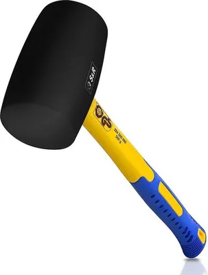 Produktbild von Gummischlagel schwarz 60 mm, 560 g, Glasfaser-Griff