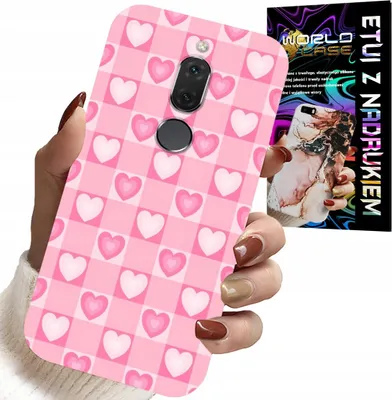 Immagine prodotto di Custodia Per Huawei Mate 10 Lite - Custodia Rosa A Forma Di Cuore + Vetro